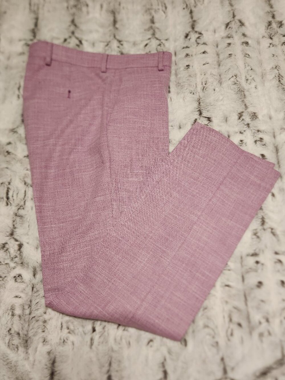 Murano Alex Fit Men’s Dress Pants 30x32 Pink Micro Print Slim Stretch Slacks